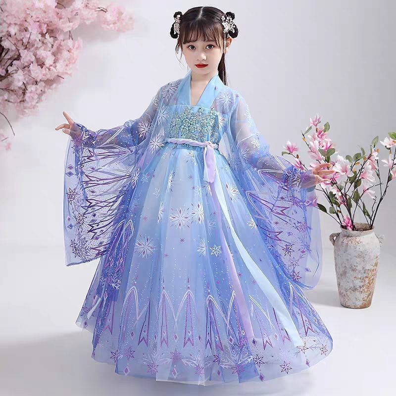 Children's Hanfu girls' summer clothes Chinese style children's clothes Tang clothes super FAIRY DRE