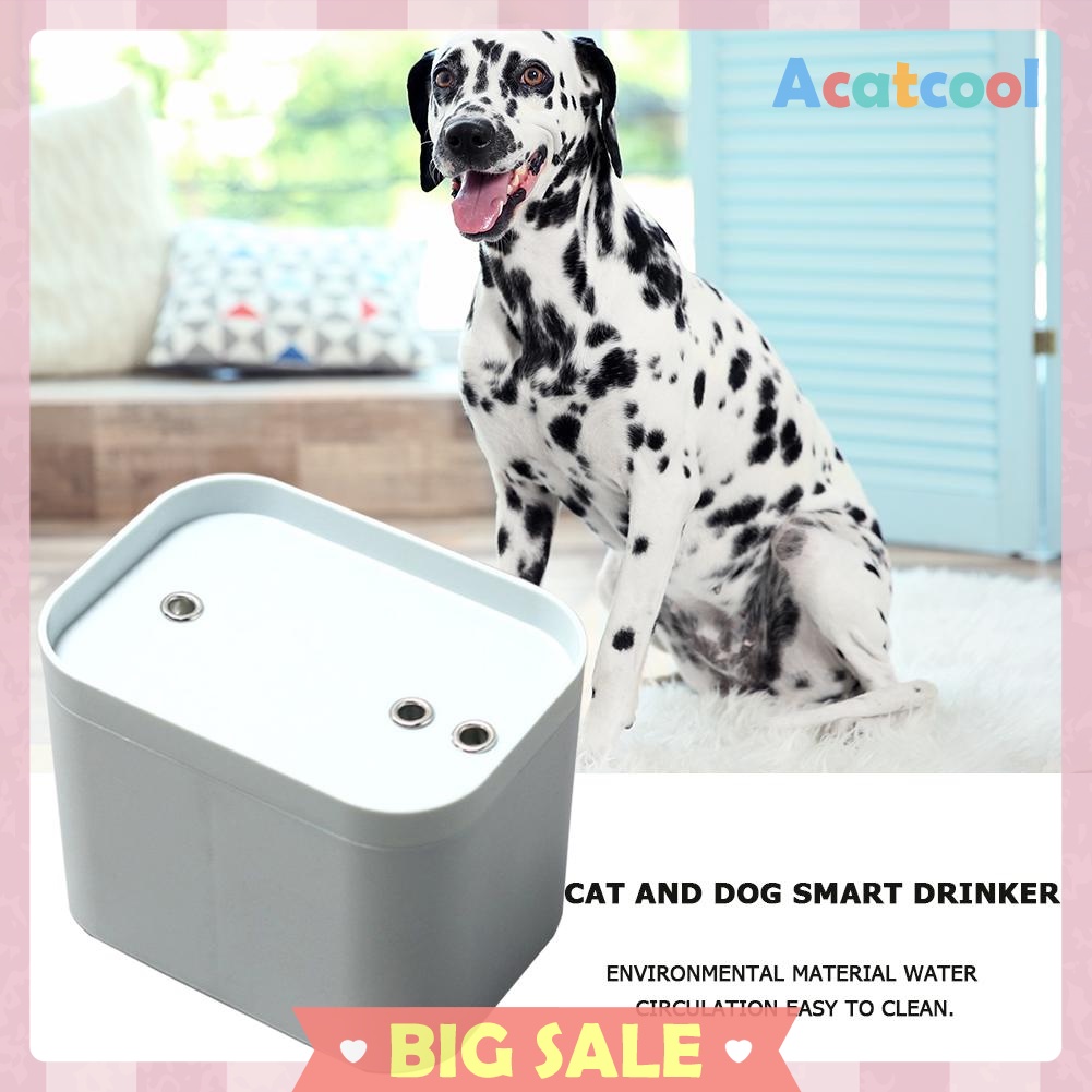 Pet Smart Water Dispenser Cat Dogs Automatic Water Fountain with USB Cable