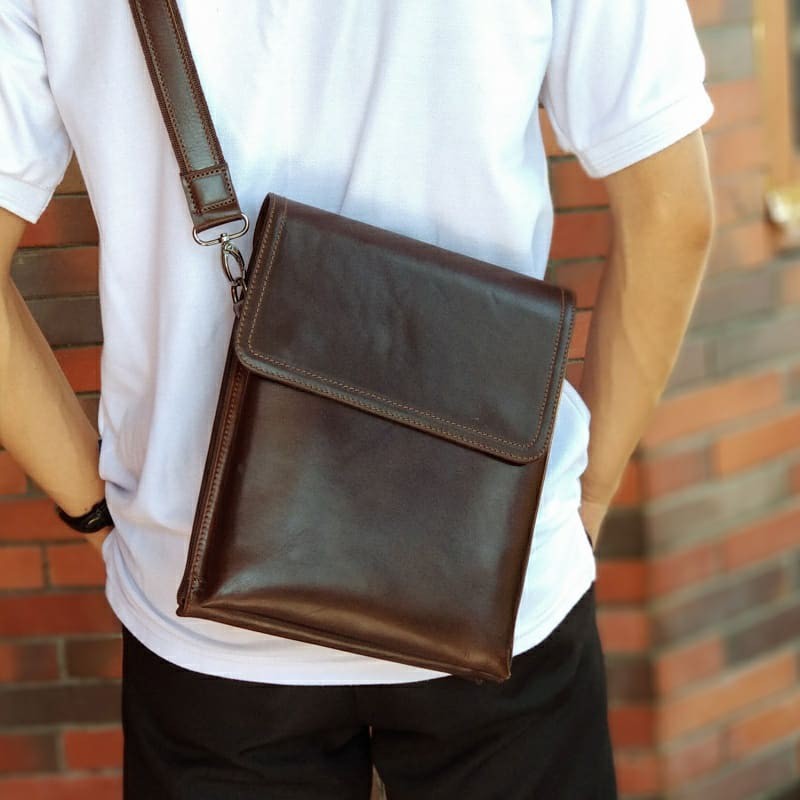 VALQO BELLARD Tas Kulit Sapi Slingbag Tas Selempang Cowok Pria Laki