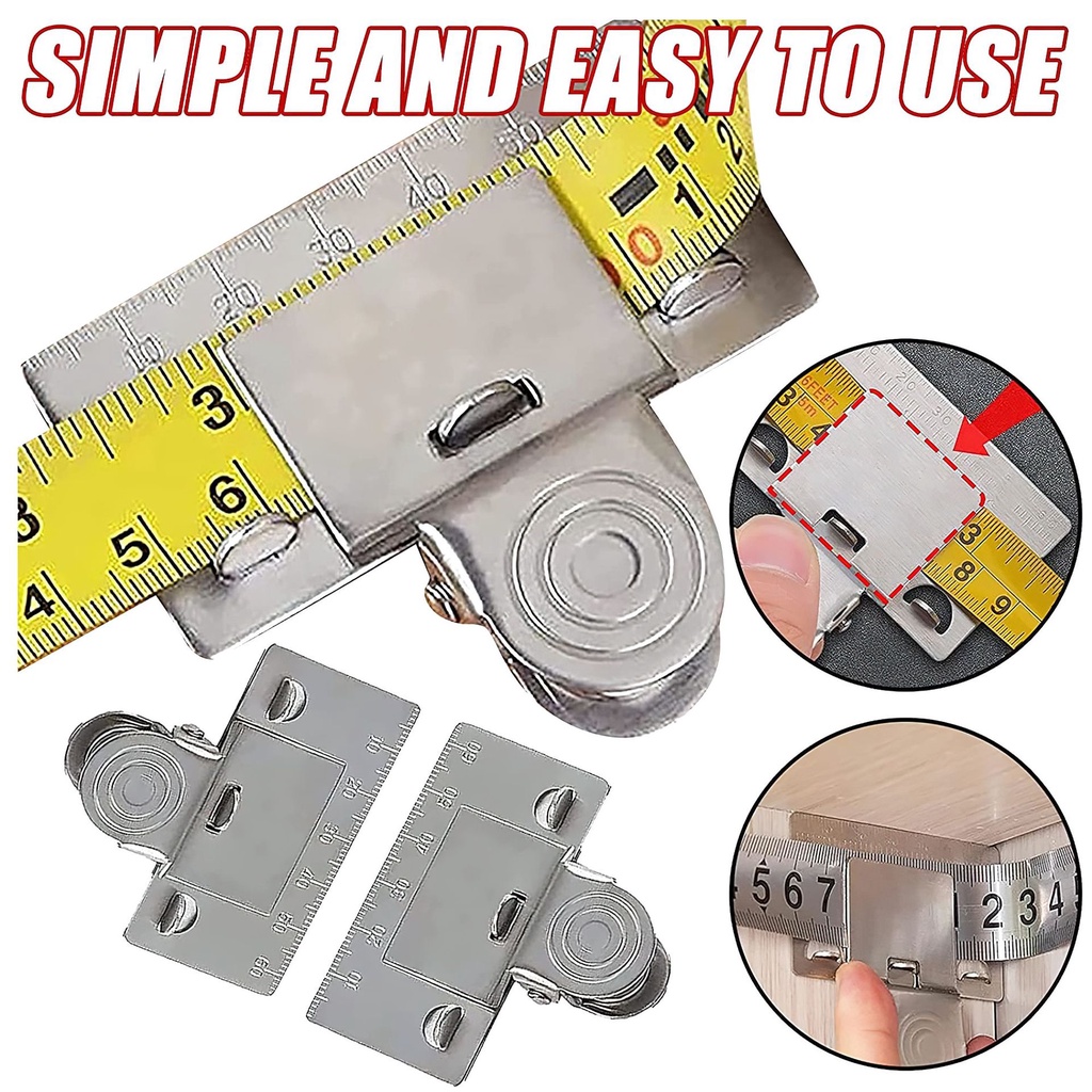 Measuring Tape Clip Tile Edge Shaping Wood Measure Locate Tool Accurate Measuring Corner Positioning Clamp Dropshipping Shopee Indonesia