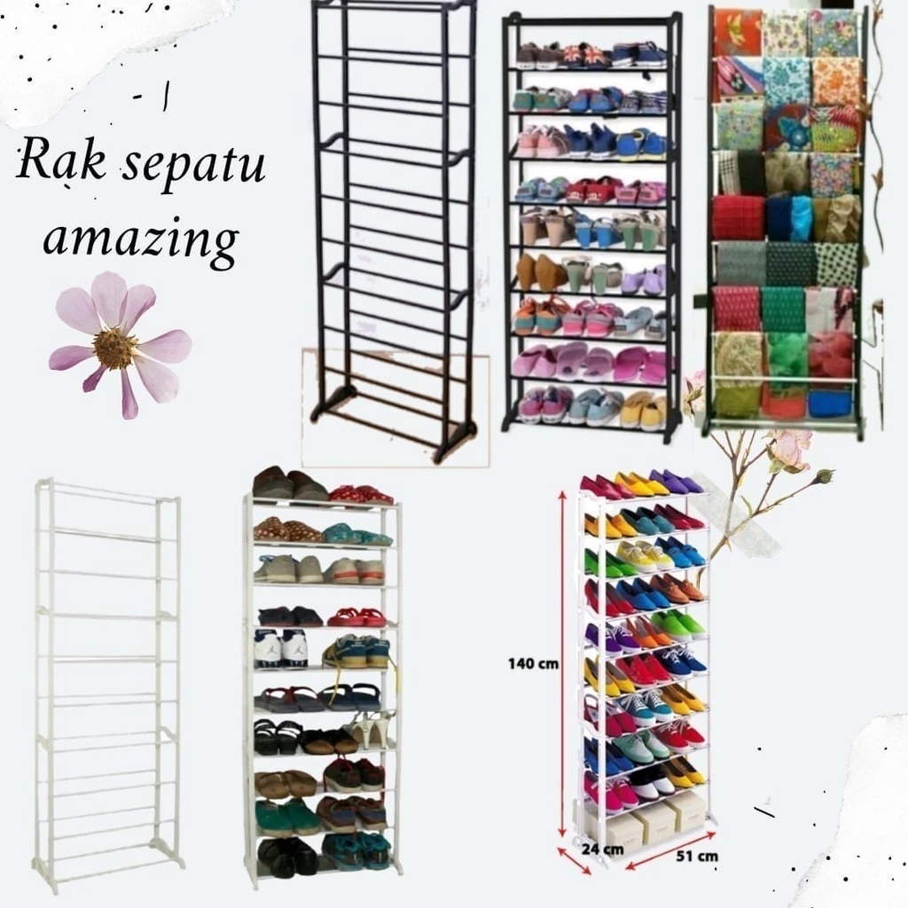 rak amazing  shoes 10 sekat / Amazing Shoe Rack / Rak Penyimpanan Sepatu 10 Tingkat