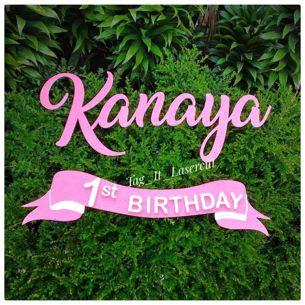 Paket Nama + Banner Styrofoam Sterofoam Ultah Anak Birthday Dekorasi Latar Foto Decor Ulang Tahun