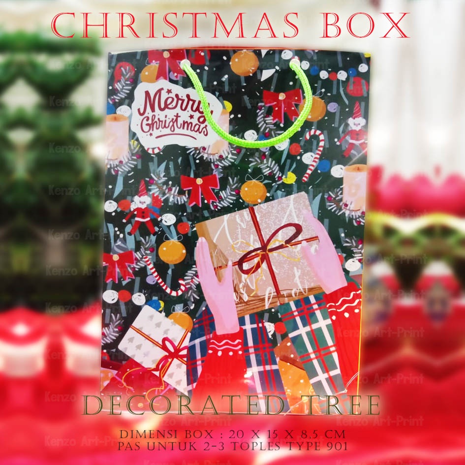 

Christmas 2024 custom paper bag/dus/box toples kue kering/hampers Natal