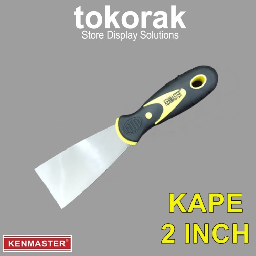 KAPE 2 INCH STAINLESS GAGANG KARET KENMASTER - SCRAPER PUTTY KNIFE