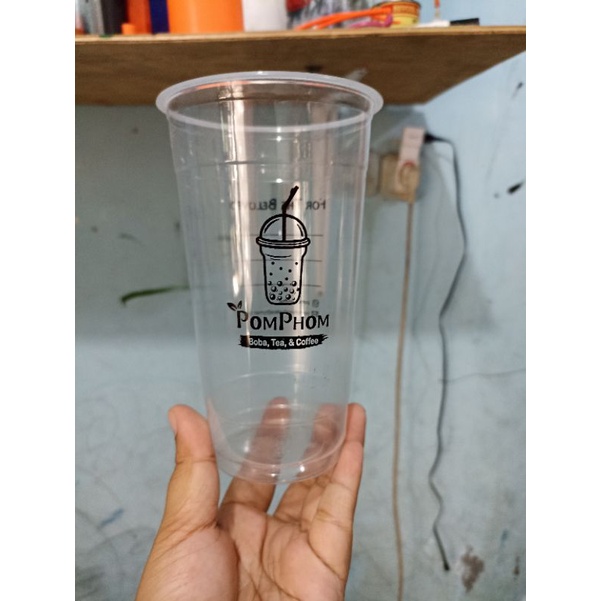 Cup + sablon 22 oz Datar 9 gram / oval 8 gram @500 pcs