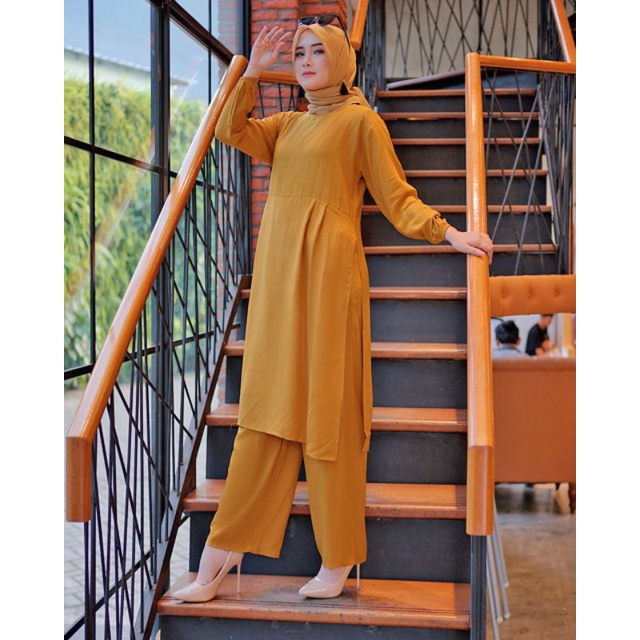 STELAN WANITA - setelan wanita - fashion muslim- baju wanita - tunik - atasan wanita - SOKA SET