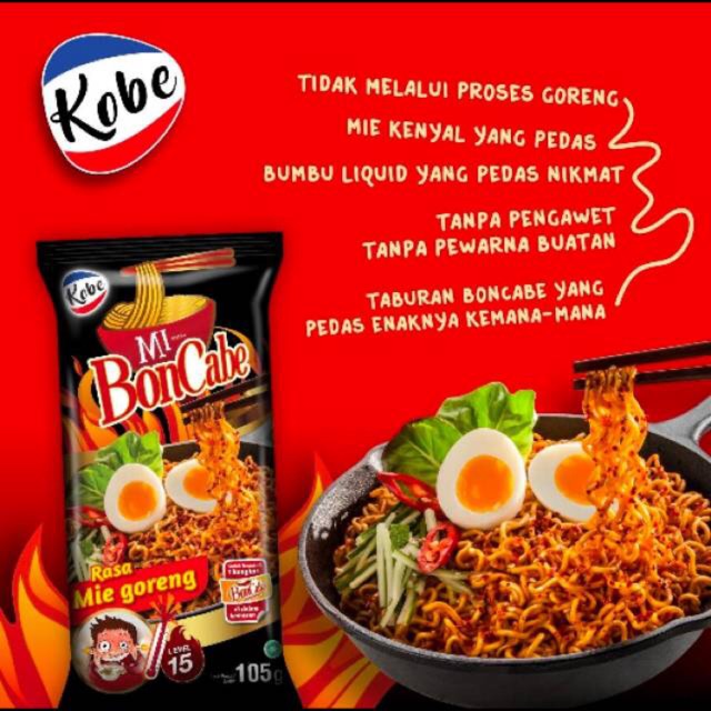

KOBE MIE GORENG BON CABE LEVEL 15 MINIMAL BELI 2