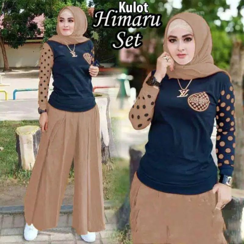 XOS - SET HIMARU / SETELAN REUNIAN / FASHION MUSLIMA / COD✅ (Good Quality)