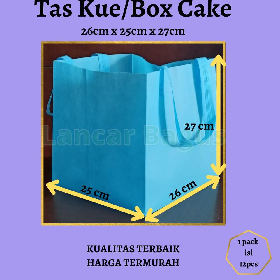 

コ Tas Kue Spunbond Goodie Bag 26cx25x27cm Box Cake ぷ