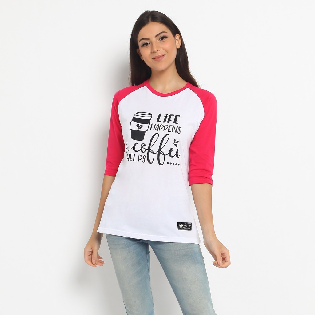 Triple F Clearance Sale Ladies Tshirt Raglan-PINK LADIES LIFE XL