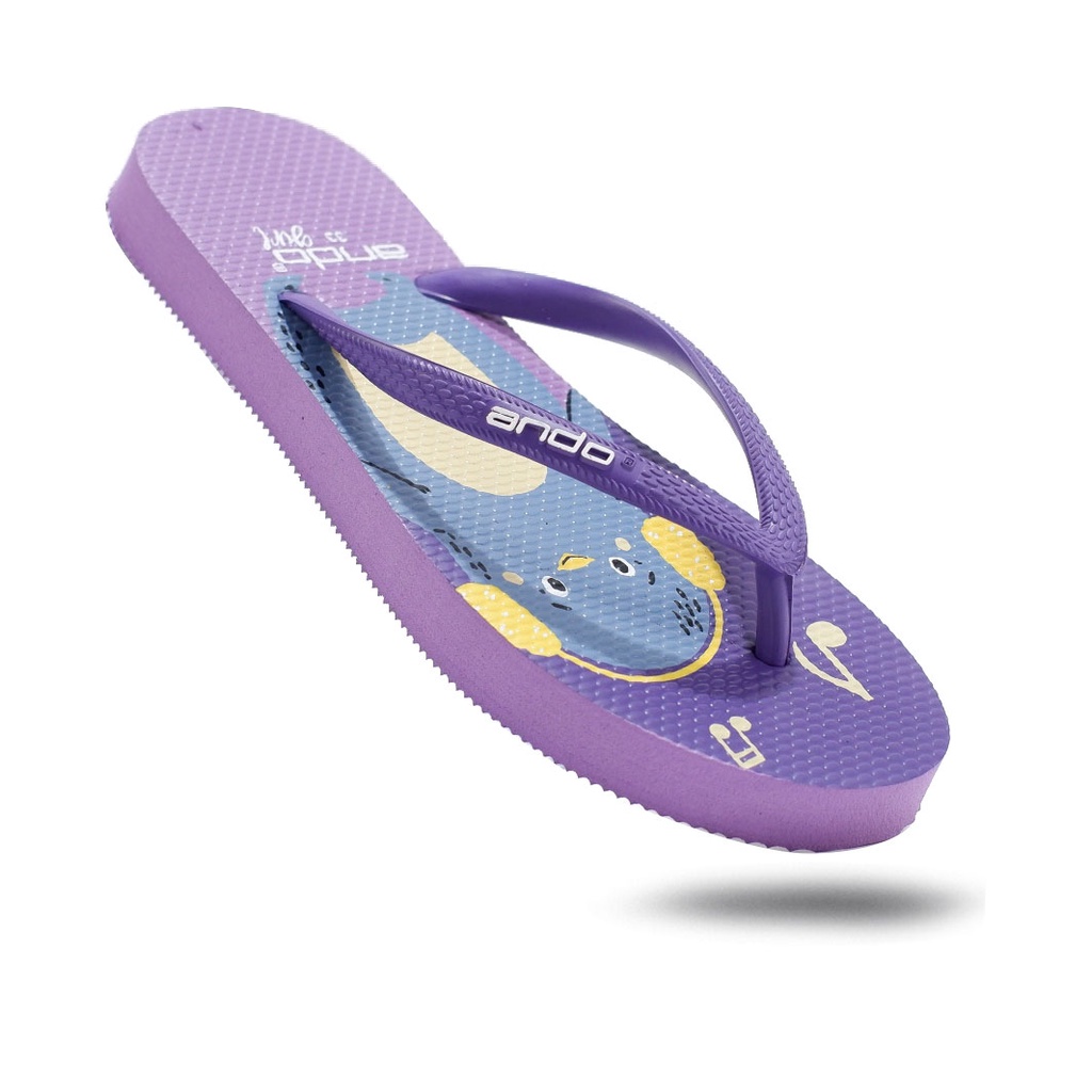 Ando Cloudy Sandal Japit Anak Perempuan Flip Flop Original Sendal Jepit Anak-anak Cewek Karet Pinguin