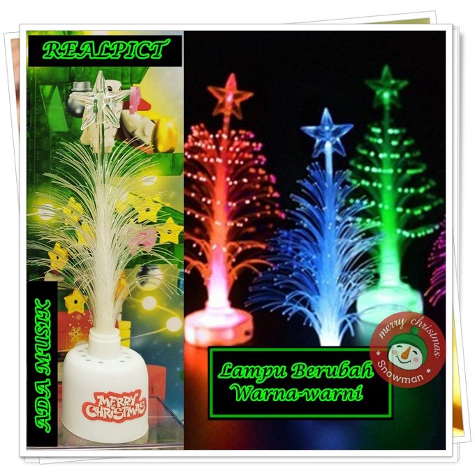 Hiasan Mini Lampu LED 3D Pohon Natal Warna Warni Christmas tree