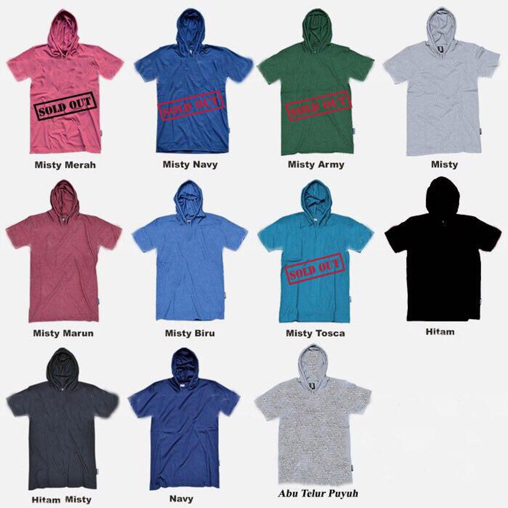 JUAL HOODIE PENDEK BAJU KAOS HOODIE POLOS PRIA-COWOK LENGAN PENDEK
