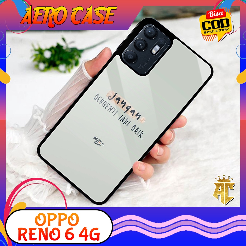 Case OPPO RENO 6 4G - Casing OPPO RENO 6 4G Terbaru 2022 AERO CASE [ MOTIF QUOTES ] Silikon OPPO REN