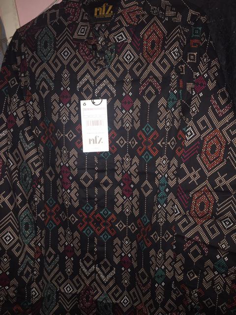 Kemeja Pria Lengan Panjang Long Slimfit  Batik Songket Murah