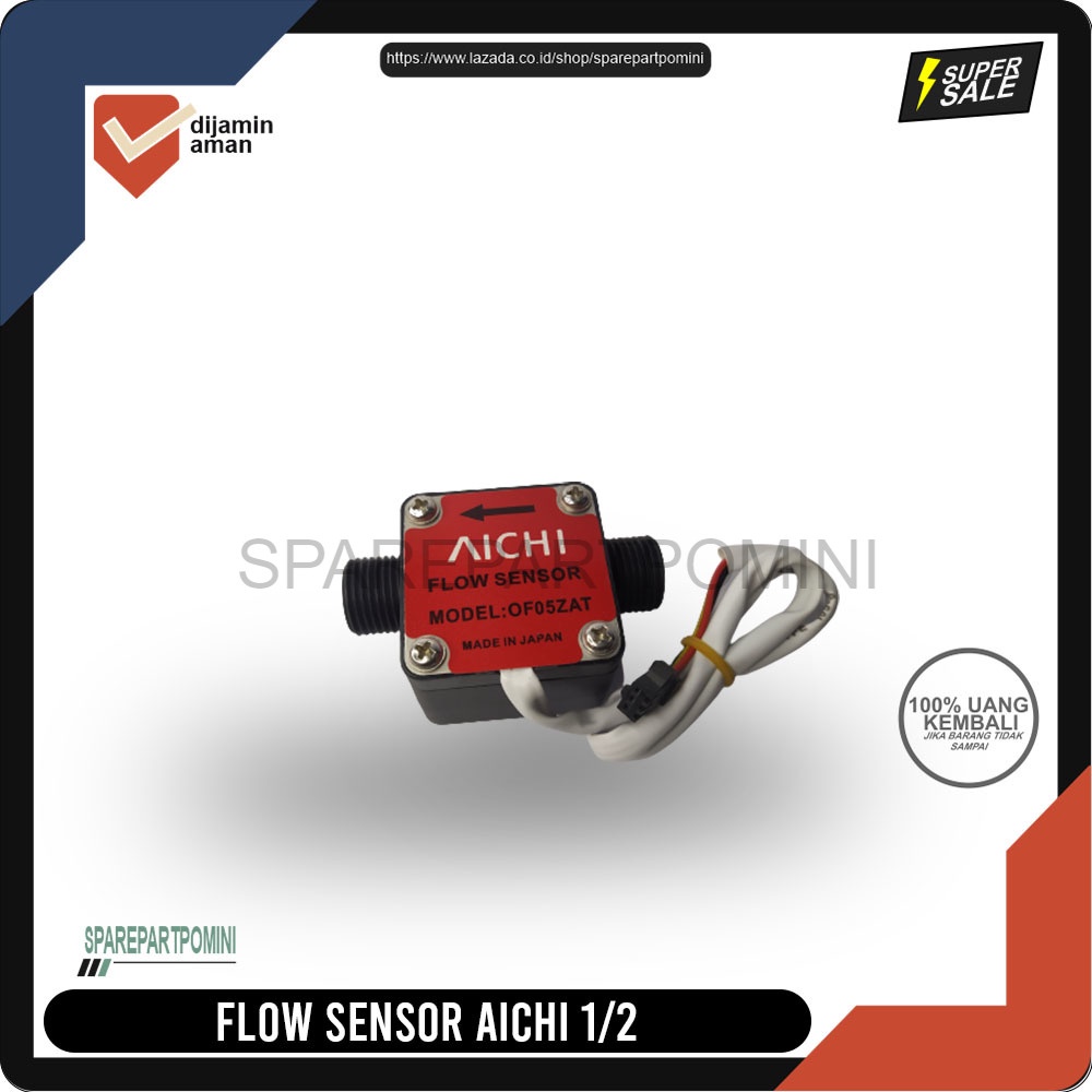 Sparepart Pom Mini - Flow Sensor Aichi Pom Mini Pertamini Digital Plastik Ukuran 1/2 Inchi