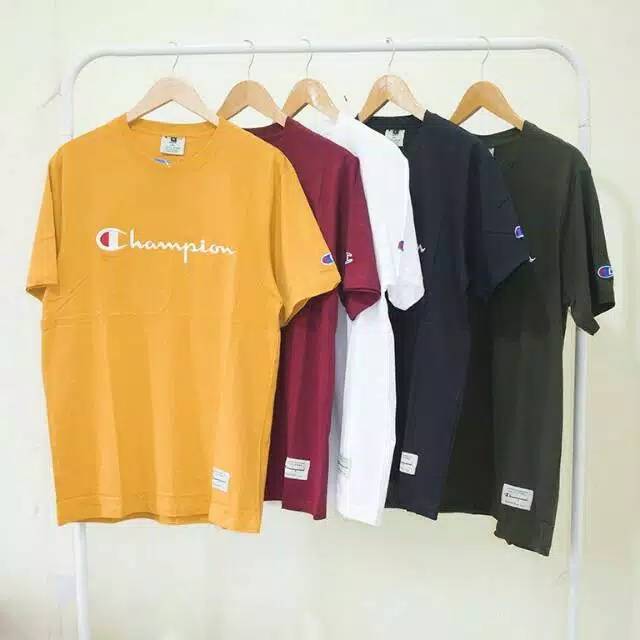 kaos champion front bordir made in USA ORIGINAL