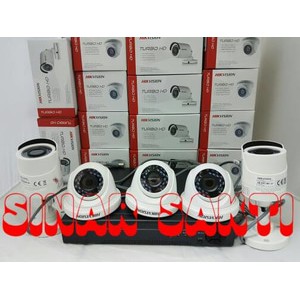 MURAH PAKET CCTV Hikvision 8CH 5 Camera Full HD 2MP ( Lengkap tinggal pasang )