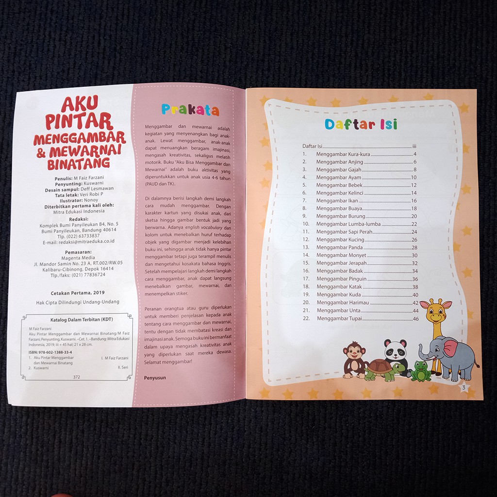 Buku Belajar Mewarnai Anak Aku Pintar Menggambar Mewarnai Binatang Shopee Indonesia