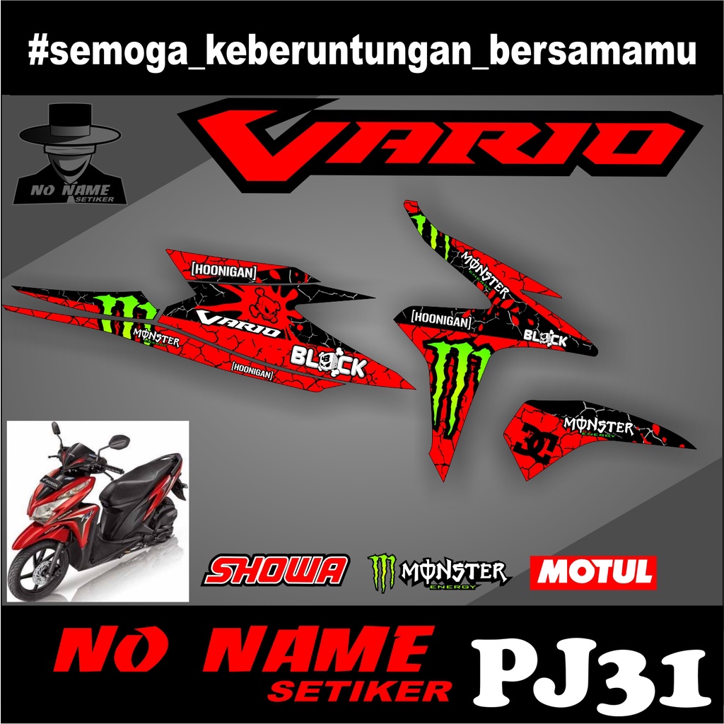 STIKER STRIPING VARIO TECHNO 125 FI 2014 (pj31) STRIPING STIKER LIST