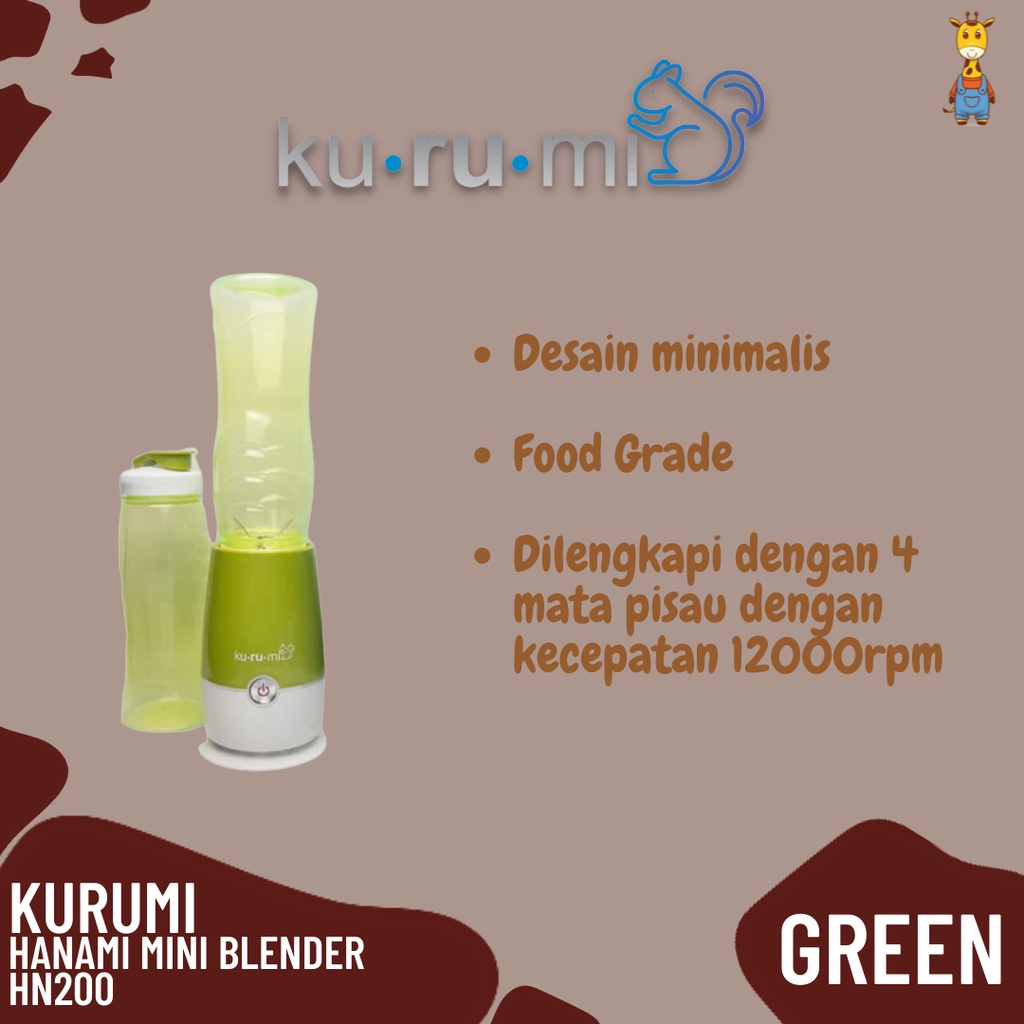 TERMURAH!! Kurumi Hanami Mini Blender HN200