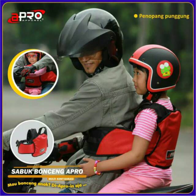 [BISA COD] sabuk bonceng anak merk apro sabuk bonceng anak di motor portabel sabuk multifungsi 4in1