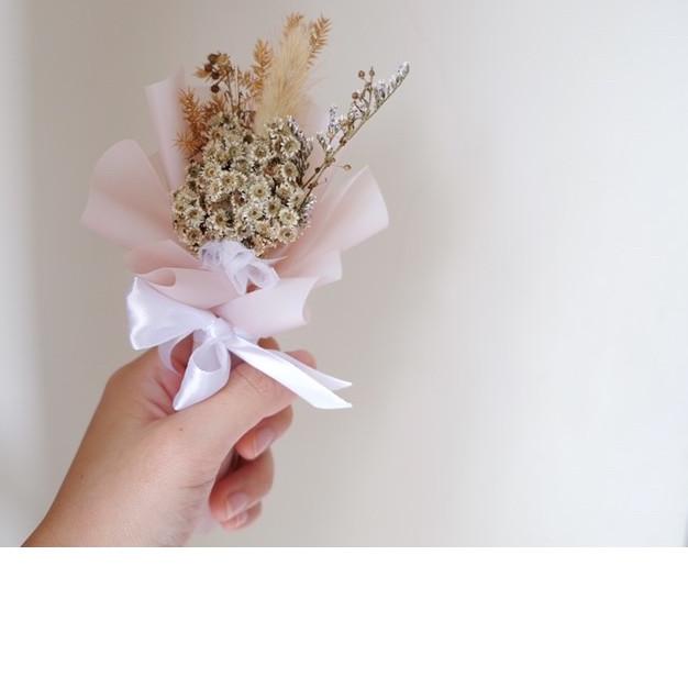 Legal Edelweiss Dried Flower Bouquet Mini 22-25 cm Buket Bunga Edelweiss Kecil