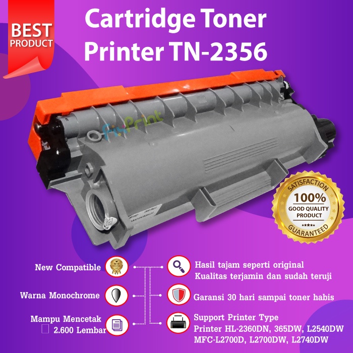 TONER CARTRIDGE ORIGINAL BROTHER TN2356 TN 2356 TN-2356 FOR L-2540DW L2356