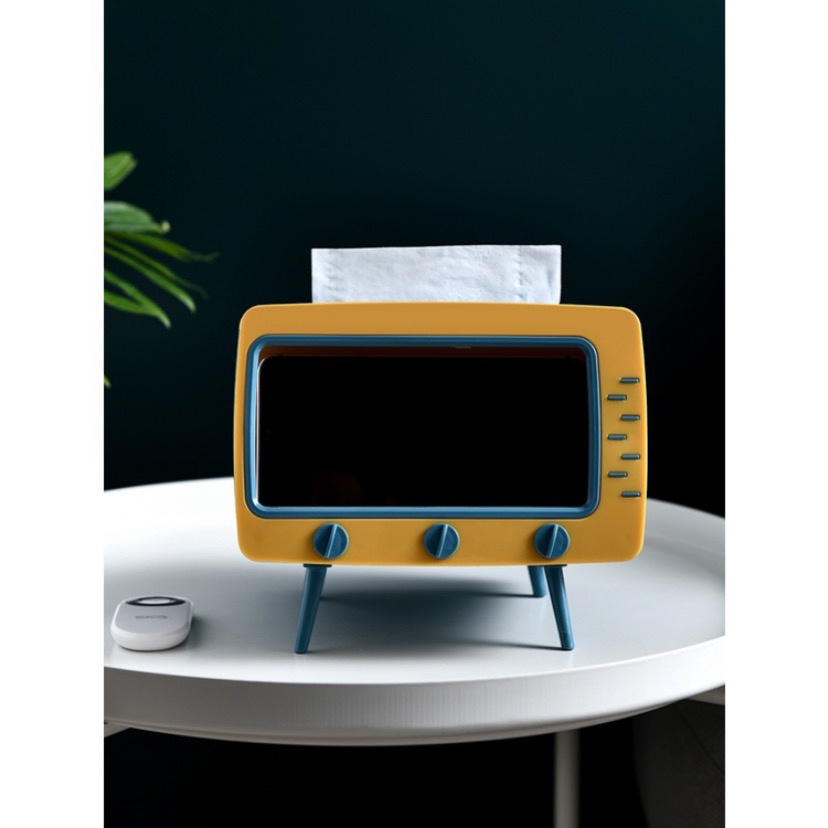 ( BISA COD ) PROMO KOTAK TISSUE BOX ORGANIZER BENTUK TV TEMPAT TISU + STAND PHONE HOLDER / KOTAK TISU LUCU / HOME OFFICE DECOR / TEMPAT PENYIMPANAN TISSUE / KOTAK TISU VIRAL / TEMPAT TISSUE DENGAN HOLDER HP / TEMPAT TISU 2IN1