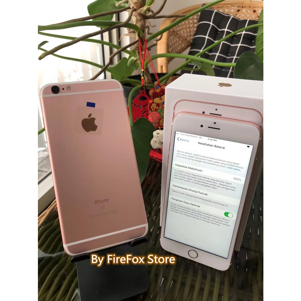 iPhone 6S Plus 32GB Fullset  All Sim Silent Original Second Mulus100% 3utools All Green (Garansi 1 Tahun)-1