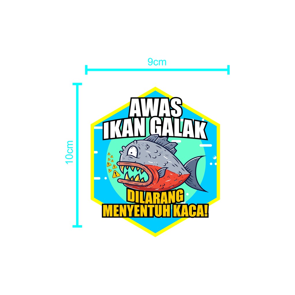 

Stiker Ikan Galak Stiker Variasi Aquarium Stiker Warning