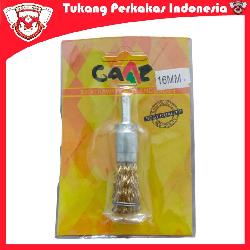 Mata bor sikat kawat 16 mm end brush