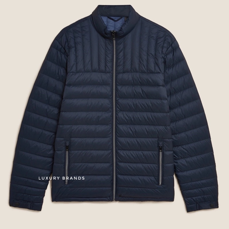 Jaket Bulu Angsa MARKS & SPENCER Original Down Puffer Jacket Navy