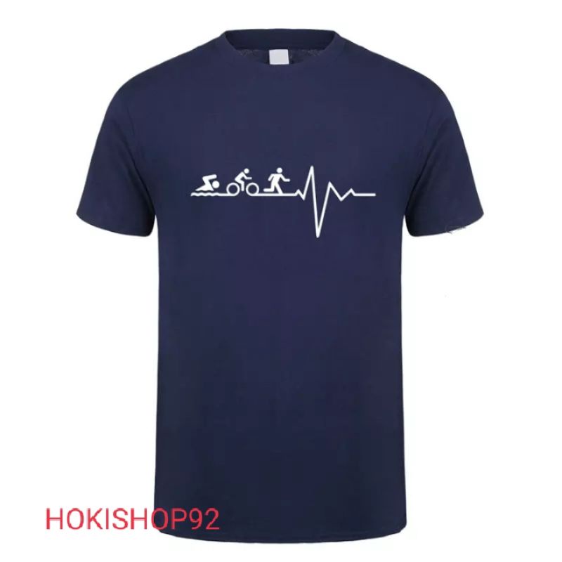 HOKISHOP92 ~ KAOS PRIA LENGAN PENDEK DETAK JANTUNG KAOS OBLONG