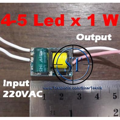 Kit Driver LED 5Led x 1Watt 220VAC