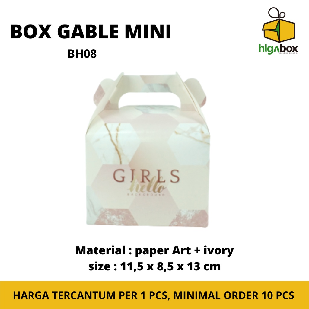 

Gable Box Souvenir Pernikahan I Ulang Tahun I Hampers I Lunch Box I BH08