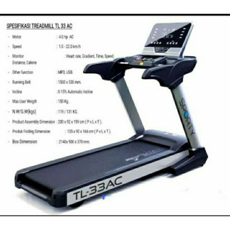 Treadmill Electric TL-33AC