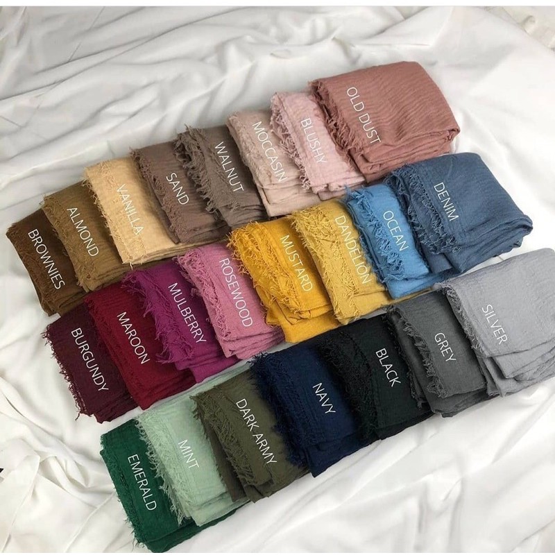 NEW GROSIR 10 PCS Pasmina Crinkle negro shawl umama pasmina crinkle lavanya crinkle rawis TERMURAH