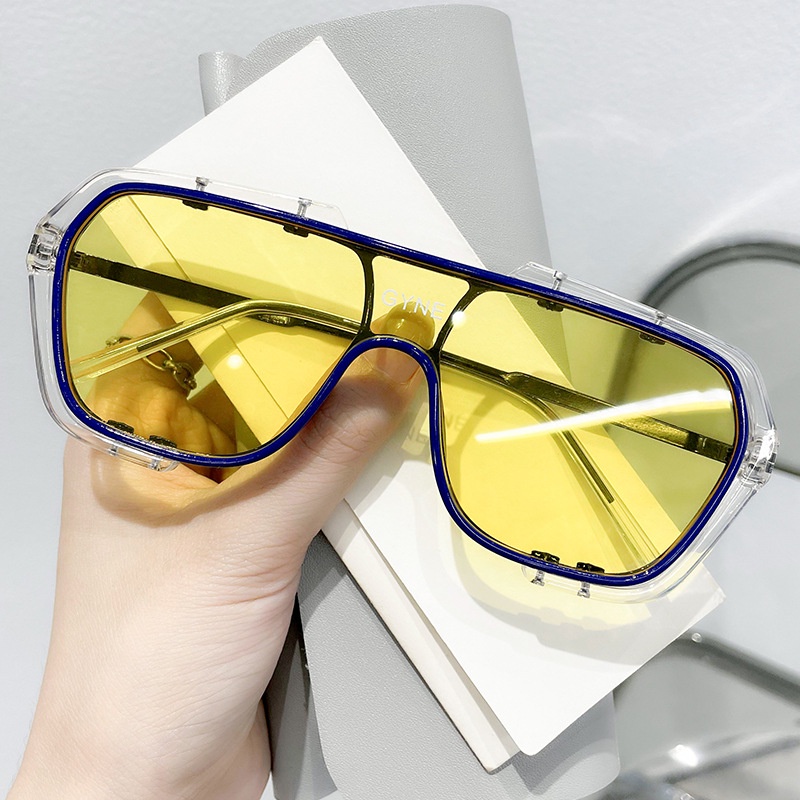 (YUZHU) COD Kacamata Hitam Gaya Korea Untuk Wanita/Pria Kebesaran Kacamata Bingkai Aviator