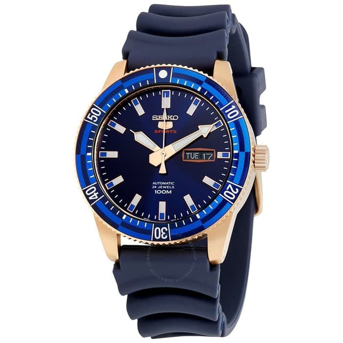Seiko 5 Sports SRP738K1 Automatic Blue Dial Blue Rubber Strap