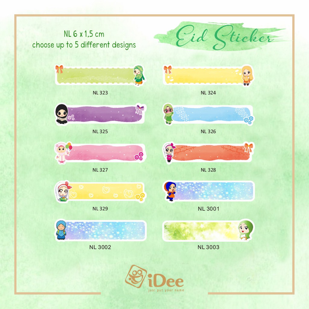 

Sticker Label Nama iDee (Tipe NL Muslim)