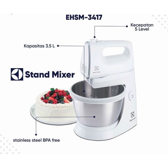 Electrolux Stand Mixer 3.5 Liter 450 Watt EHSM3417