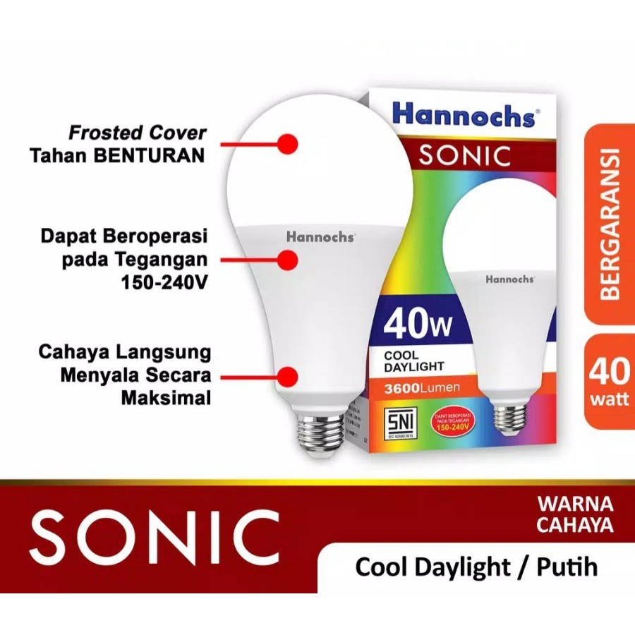 Lampu Led Hannochs Sonic 40 Watt LED Bulb