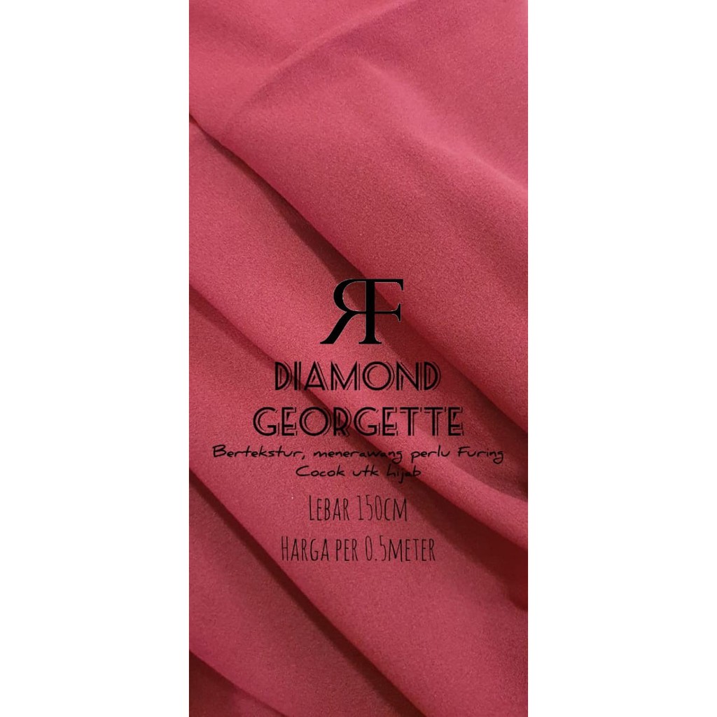 DIAMOND GEORGETTE - KAIN CHIFFON / SIFON DIAMOND POLOS, WARNA CERAH