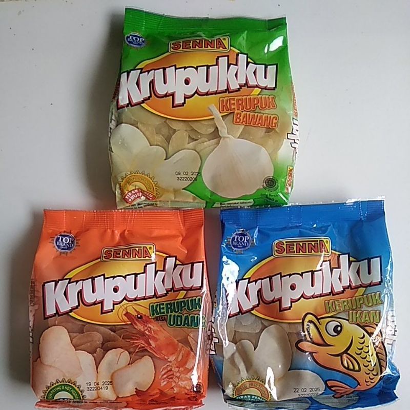 

~MOS~ Kerupuk Senna. Kerupuk Mentah. Kerupuk Udang, Kerupuk Bawang, Kerupuk Ikan. 200 gram