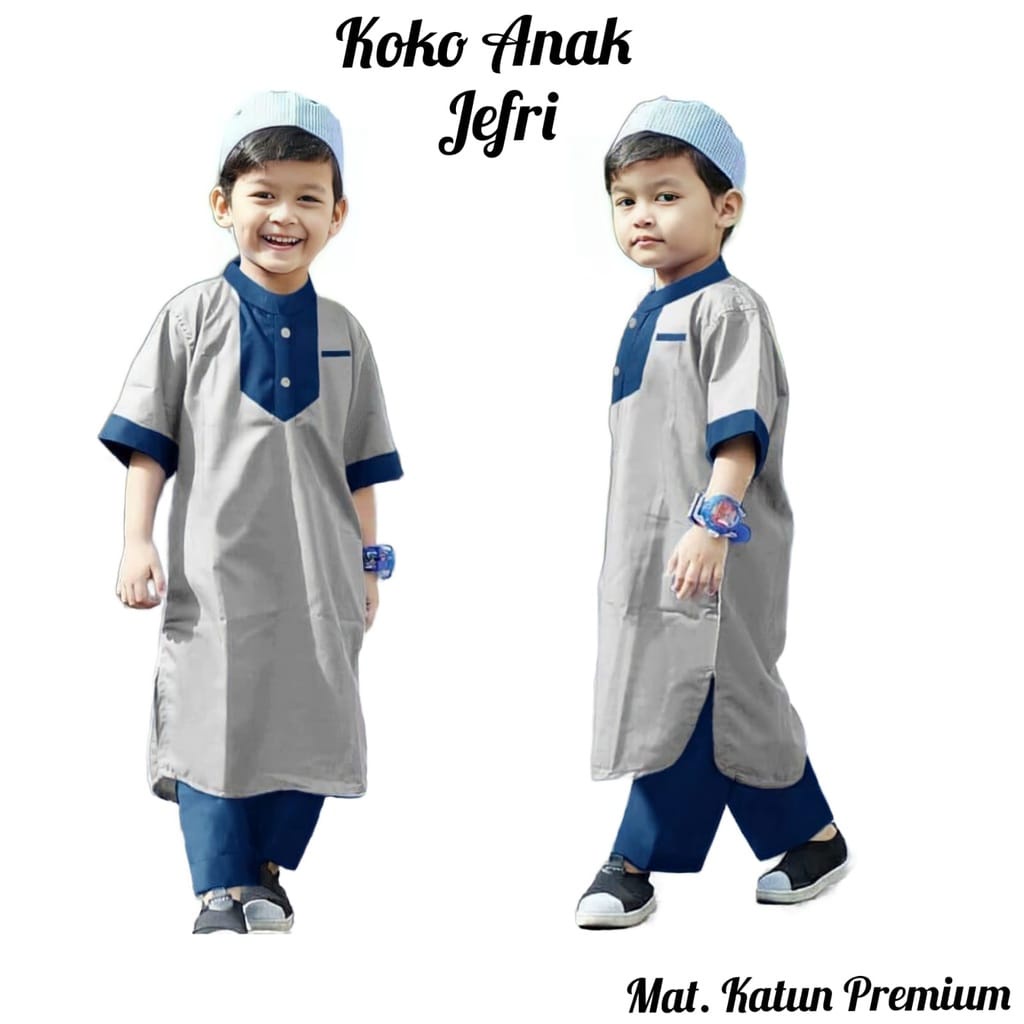 COD Setelan Baju Koko Anak Laki-Laki Terlaris + Peci Koko Jubah Anak Termurah 0 - 10 Tahun