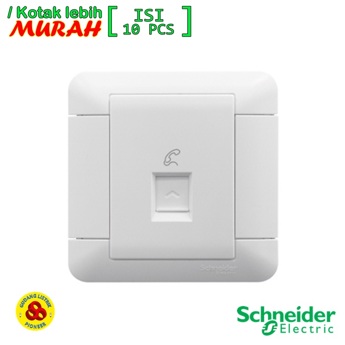 Schneider Paket Grosir Stop Kontak Telp RJ11 Arcato Outlet telp 1 Gang