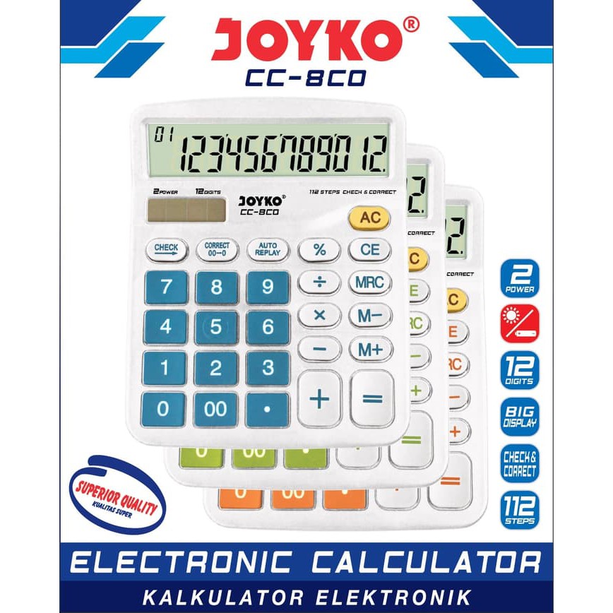 

KALKULATOR JOYKO CC-8CO 12 DIGIT