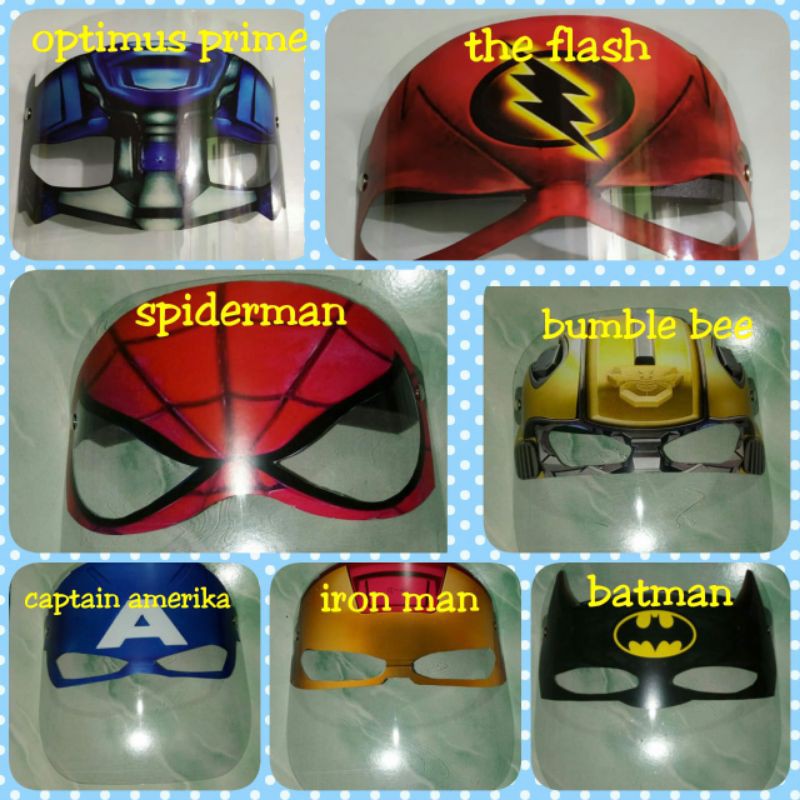 (PROMO) FACE SHILD ANAK SUPER HERO