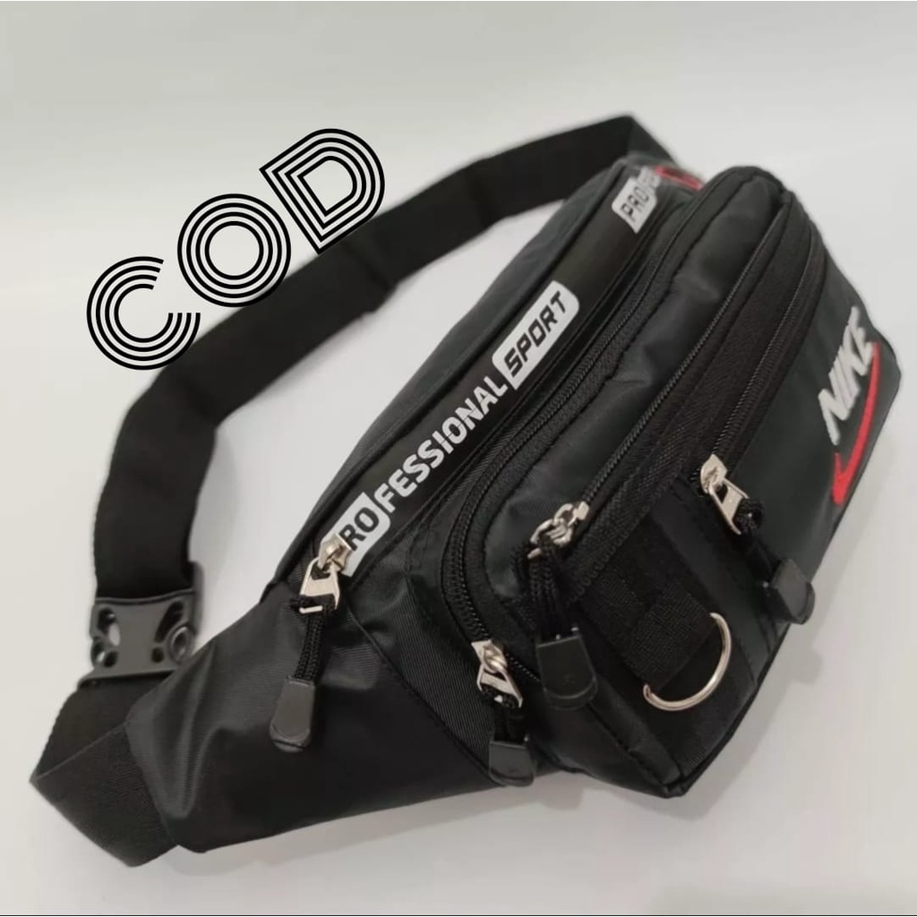 COD Tas Selempang Pria Waistbag Terbaru Kekinian Bahan 100% Real Picture